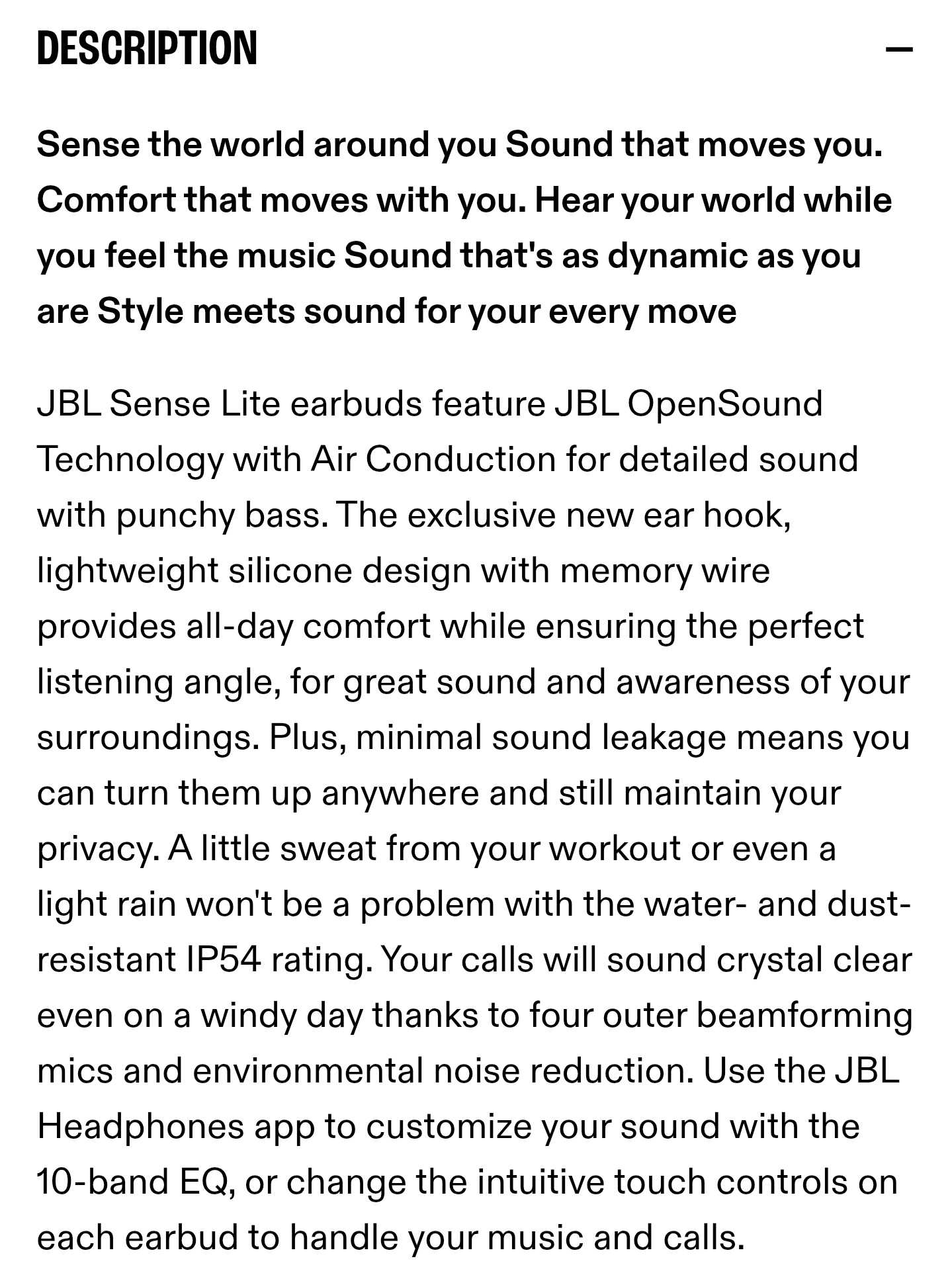 jbl sense lite wireless open ear headphones