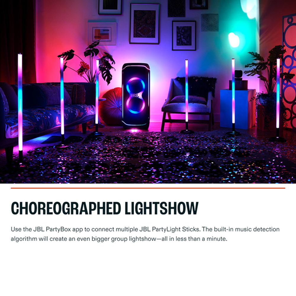 BL PartyLight Stick Bluetooth Party Light Stick | 360 Custom Light Effects | IPX4 Splashrpoof | App Support