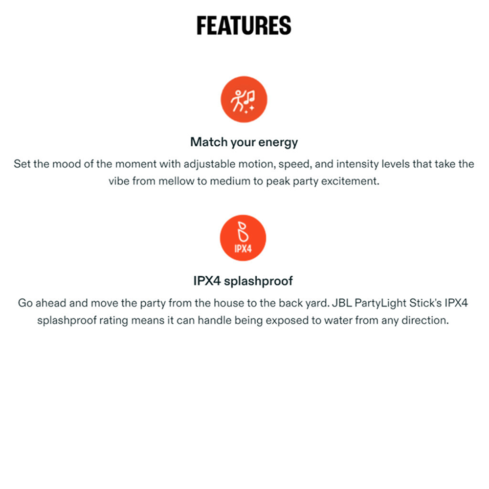 BL PartyLight Stick Bluetooth Party Light Stick | 360 Custom Light Effects | IPX4 Splashrpoof | App Support