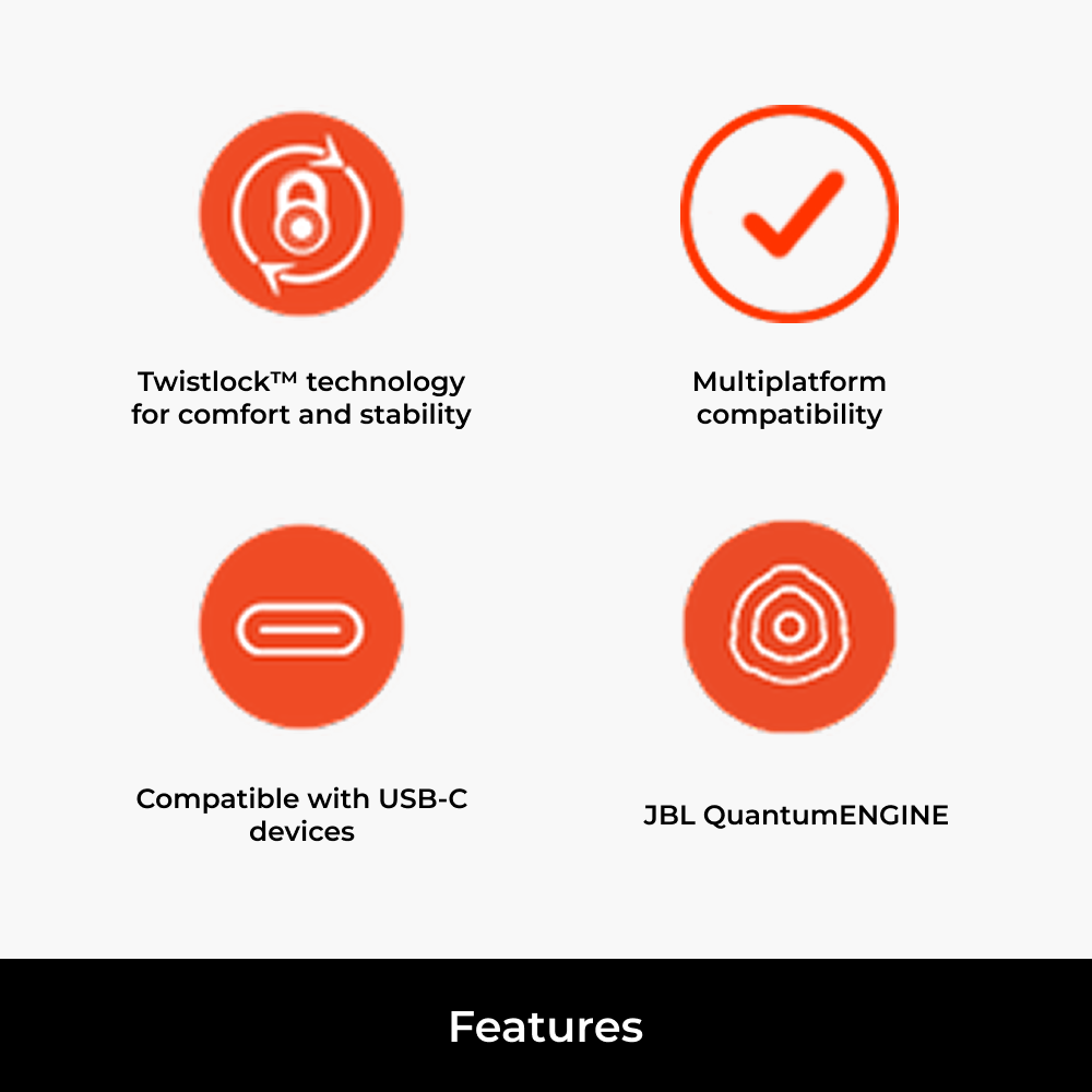 JBL Quantum 50C In-Ear Gaming Headset