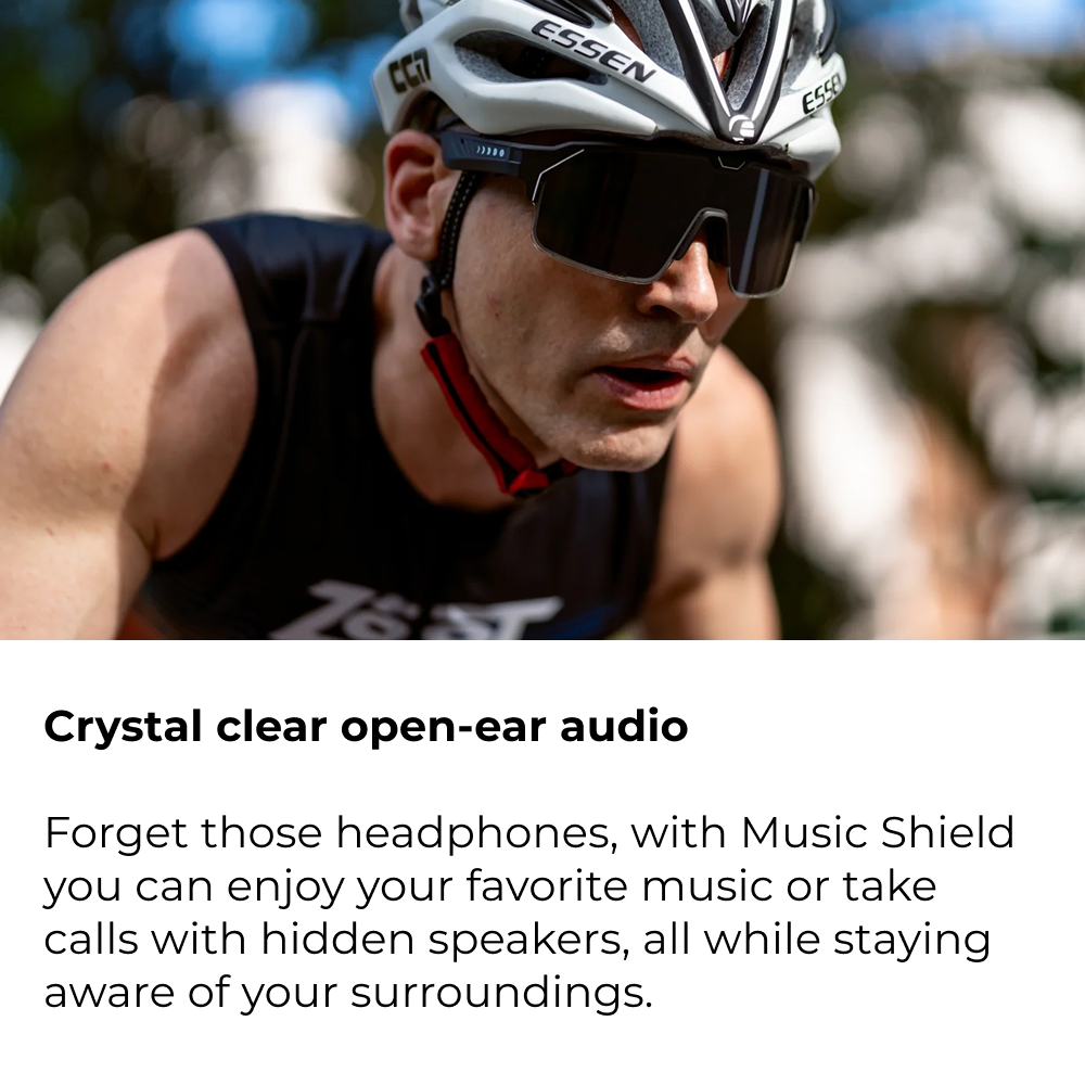 Chamelo Sport Music Shield Tint-adjustable sports sunglasses with built-in audio