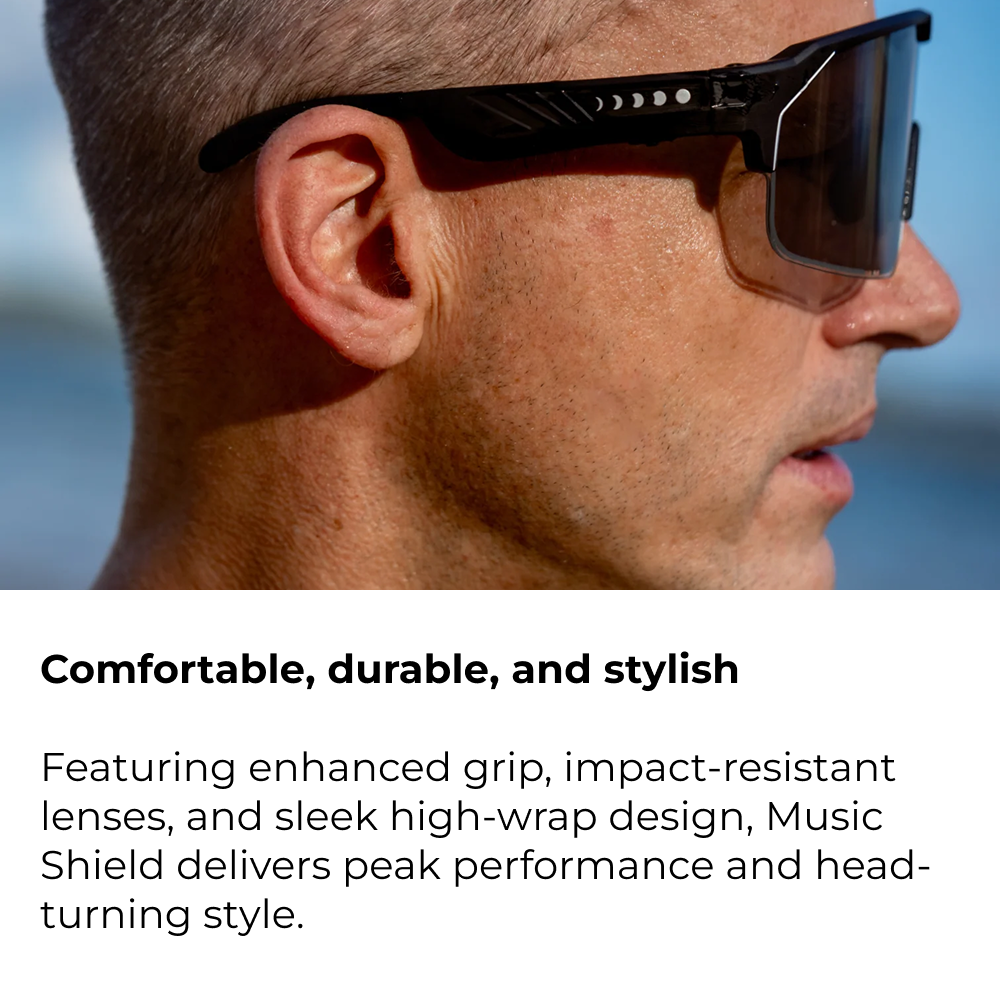Chamelo Sport Music Shield Tint-adjustable sports sunglasses with built-in audio