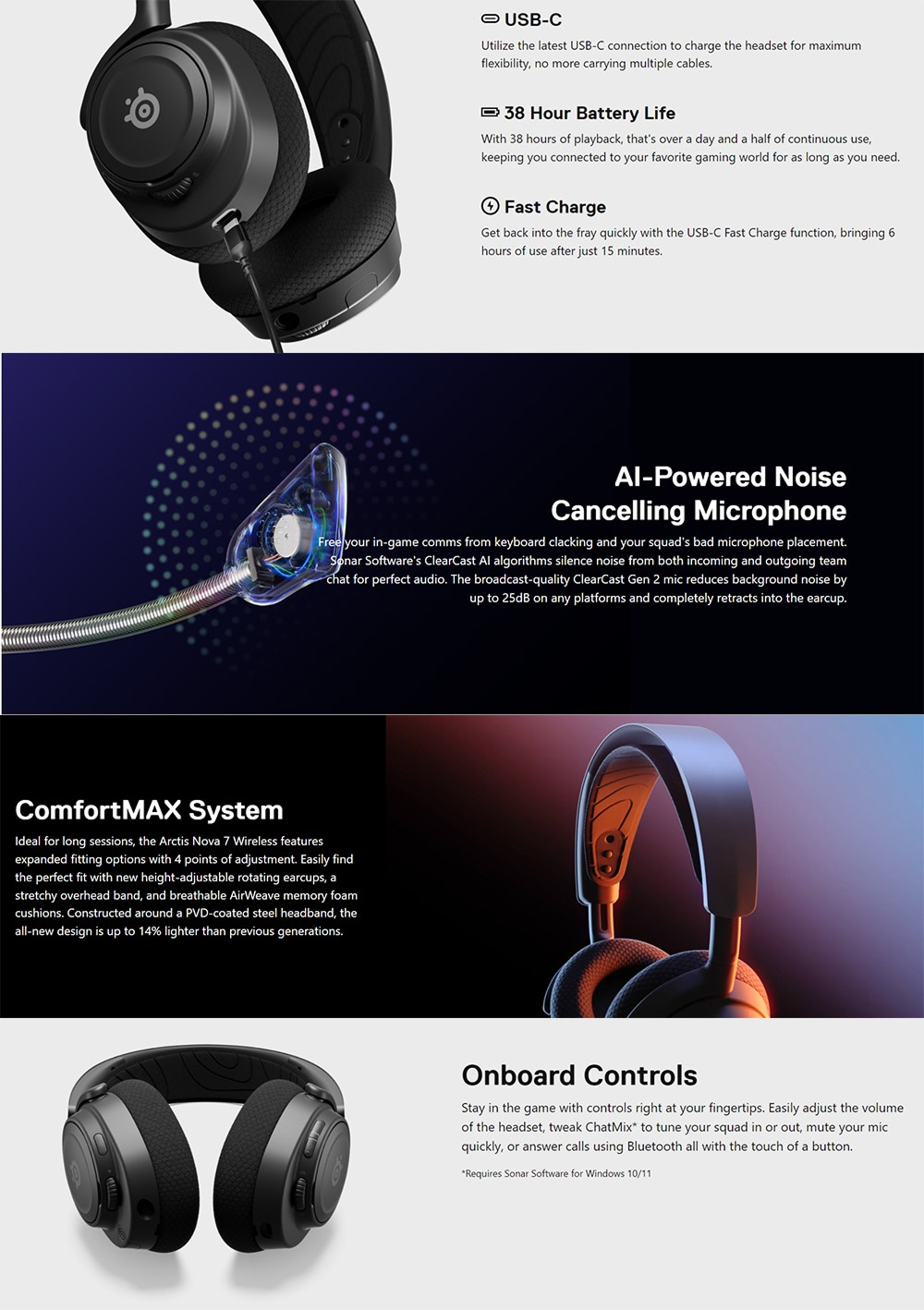 steelseties arctis nova 7 wireless gaming headset