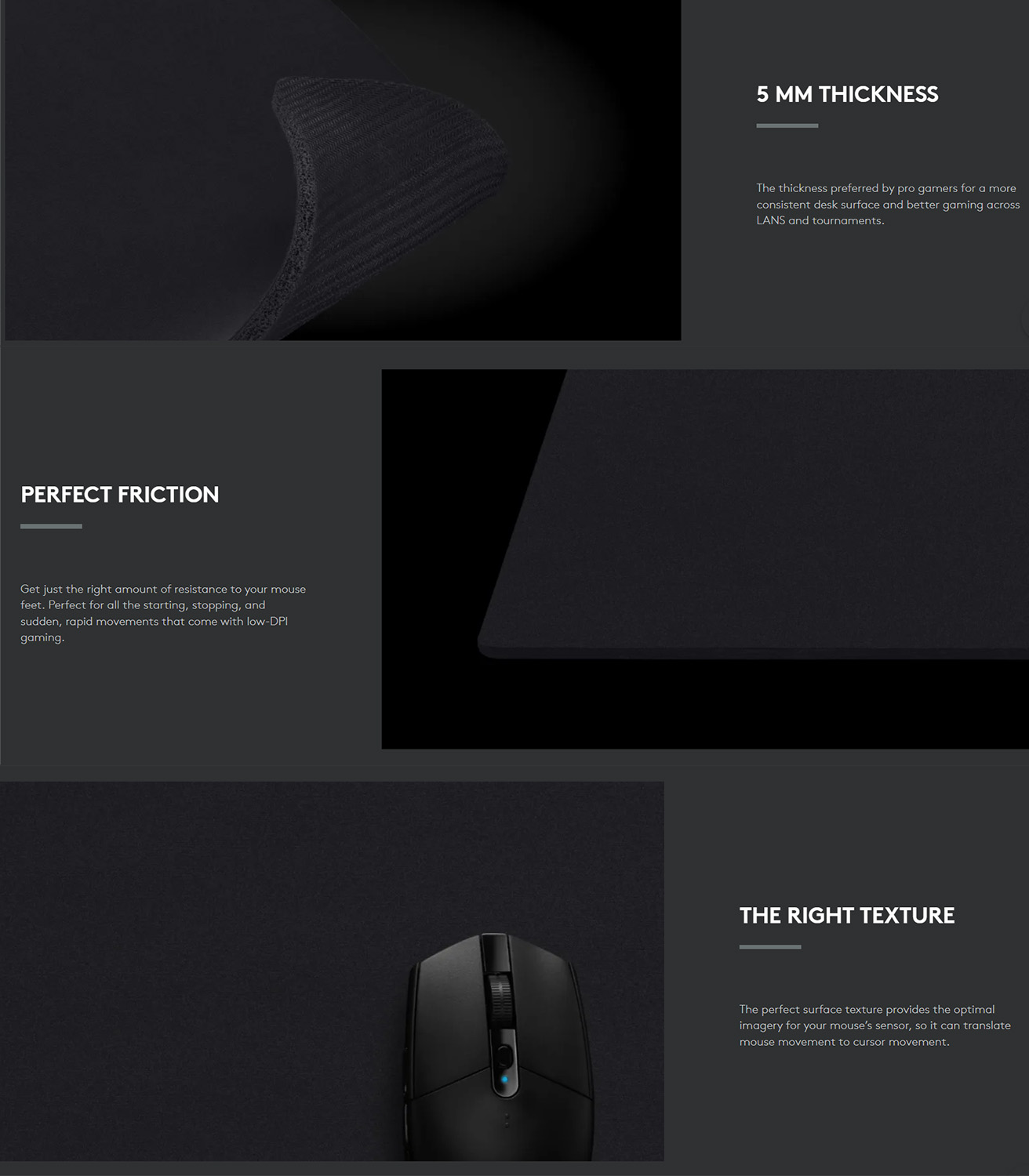 Logitech G740 Thick Large Cloth Gaming Mouse Pad