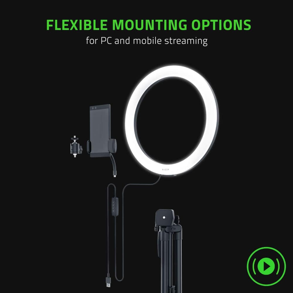Razer LED Ring Light 12” for PC and Mobile Streaming