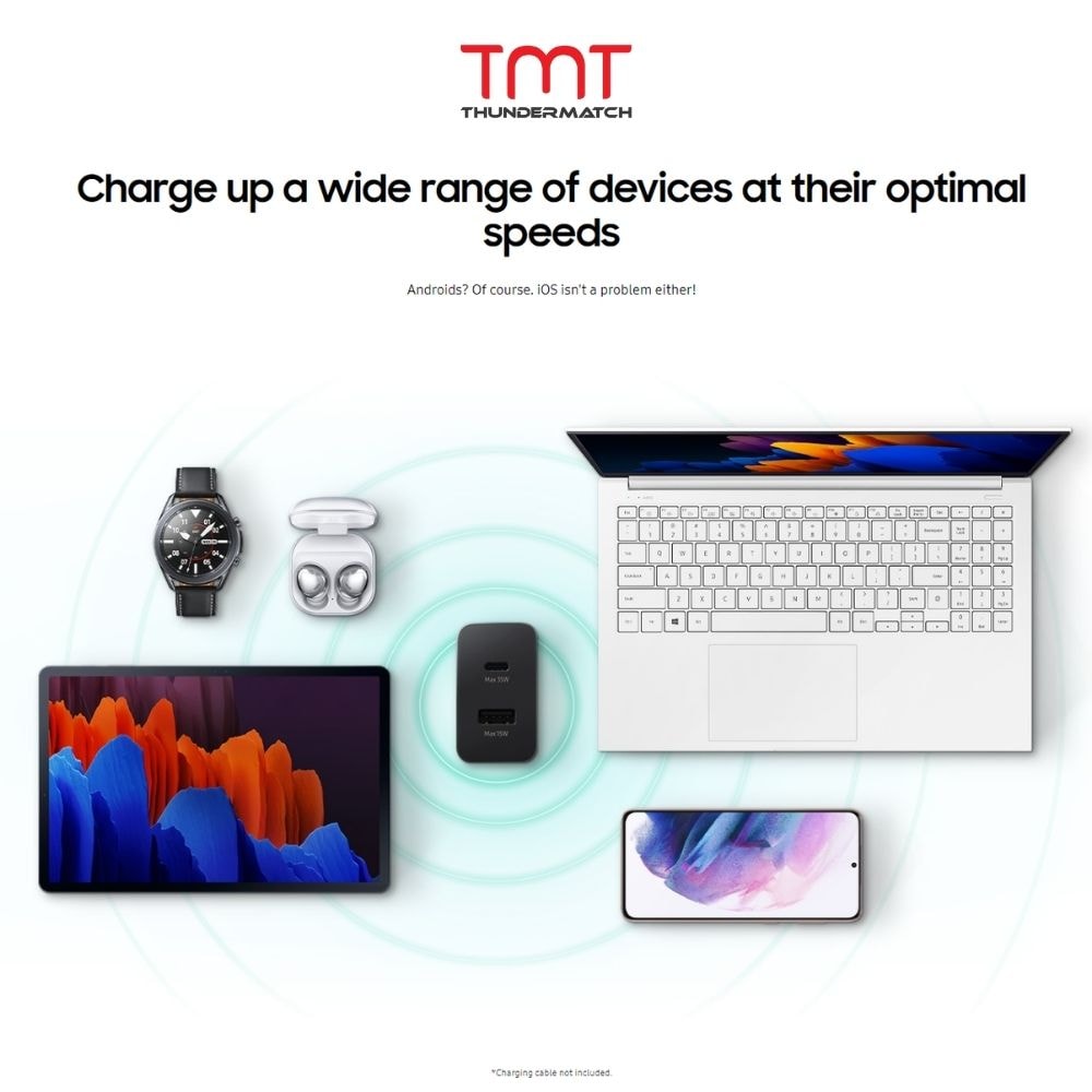 Samsung 35W PD Power Adapter Duo EPTA220NBEGGB (USBC, USBA)