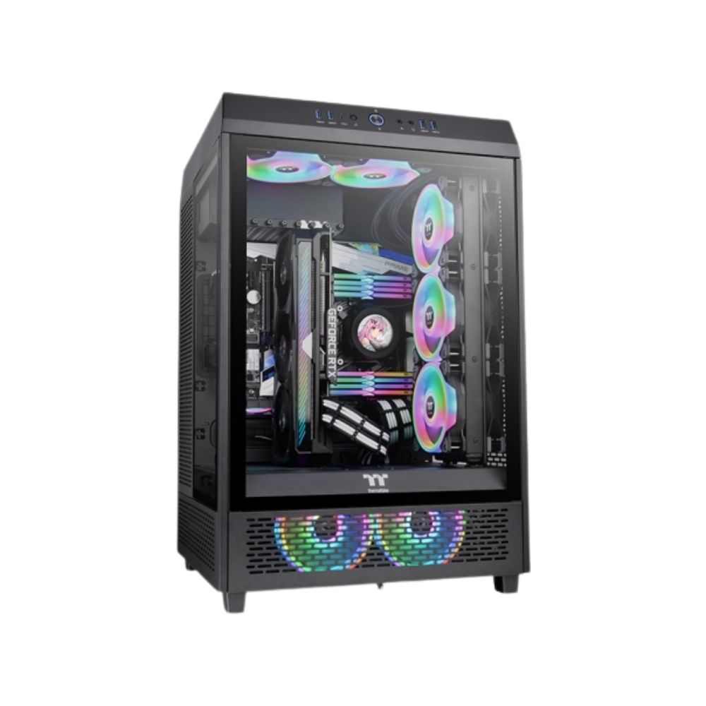 Thermaltake The Tower 500 EATX Casing | BLACK | 2*12CM/Front Type-C Connector