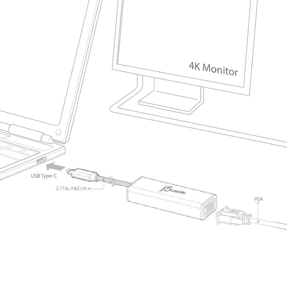 J5create JCA111 Type-C to VGA Adapter