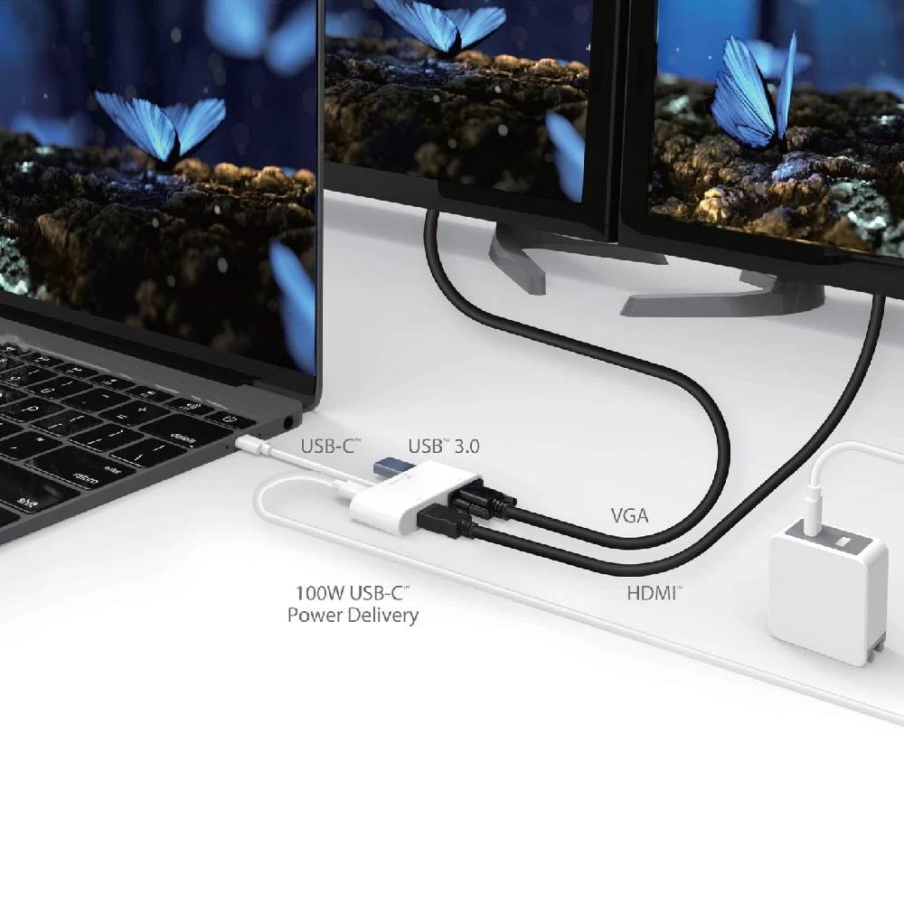 J5create JCA175 USB-C to VGA+HDMI+USB3.0+Power Delivery Adapter