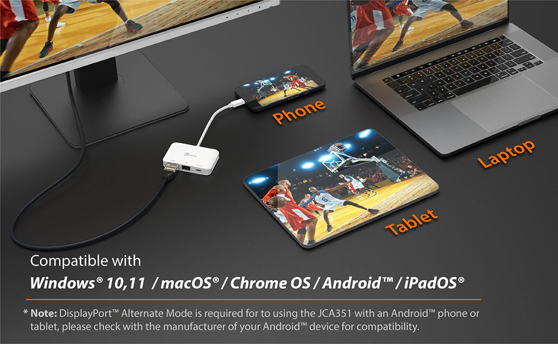 J5Create JCA351 Type C to 4K HDMI + Ethernet (2 Years Warranty)
