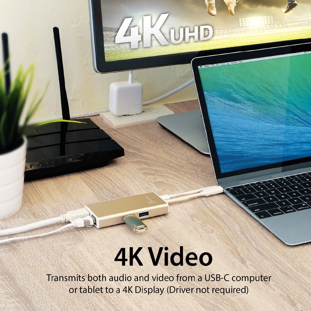 J5create USB-C 9-in-1 4K HDMI™ Multi-Port Hub with PD 100W (JCD383)