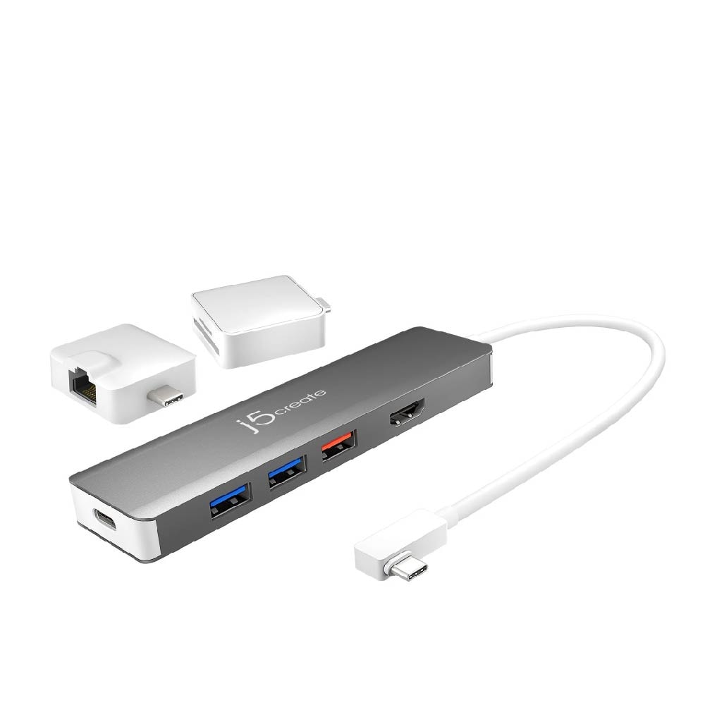 J5create JCD375 USB-C Modular Multi-Adapter 9-in-1 w/2 Kits