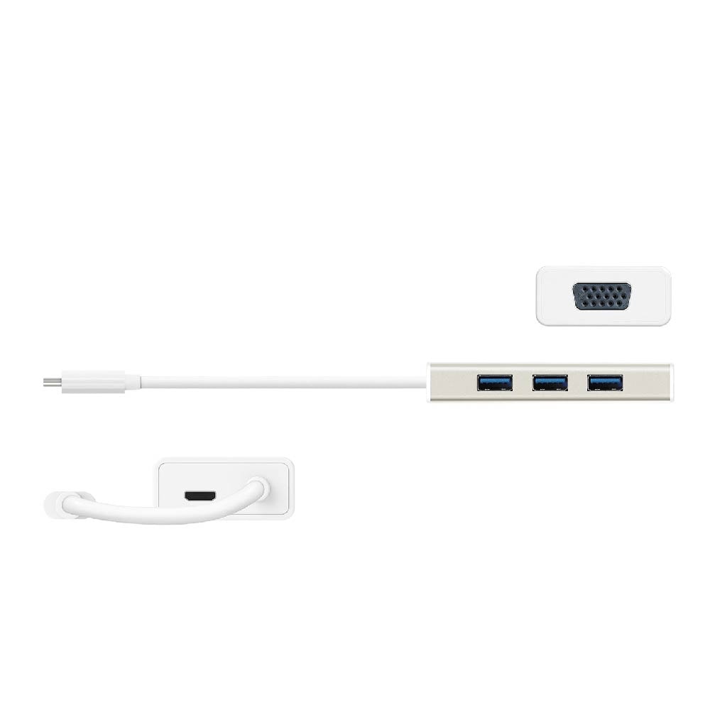 J5create JCH411 USB3.1 Type-C 3 Port Hub With VGA/1 Year Warranty
