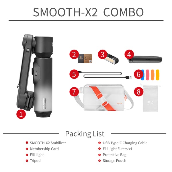 Zhiyun-Tech Smooth X2 Smartphone Gimbal Stabilizer with 2 Axis (Black)