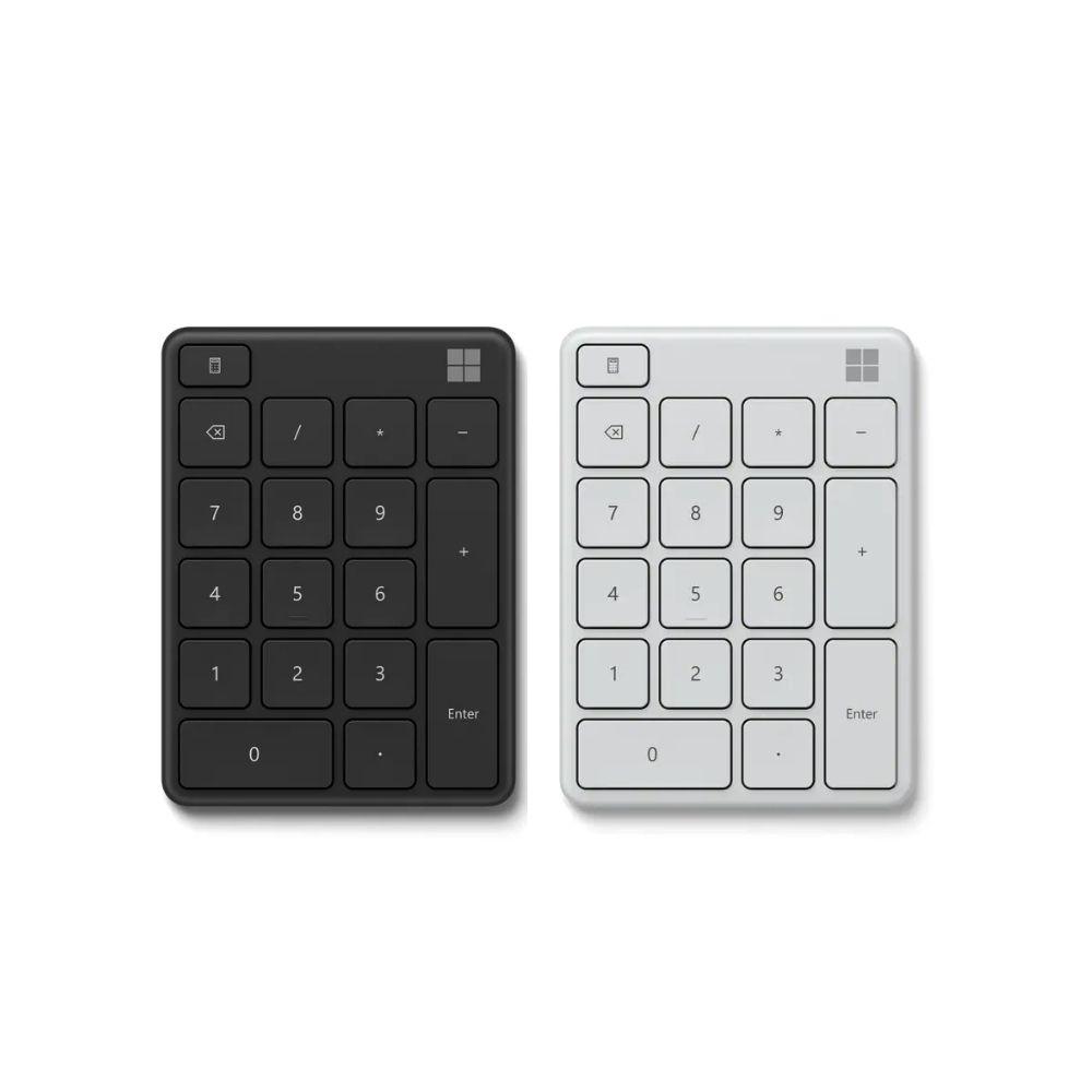 Microsoft Bluetooth Number Pad ( Matte Black 23O-00005 | Glacier 23O-00021 ) 1 year limited warranty