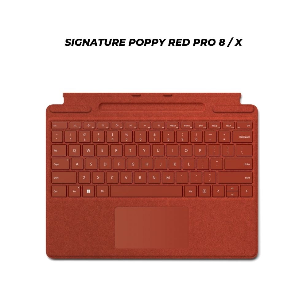 Microsoft Surface Pro 8 / X Type Cover Signature Keyboard ( Black / Poppy Red / Ice Blue / Platinum )