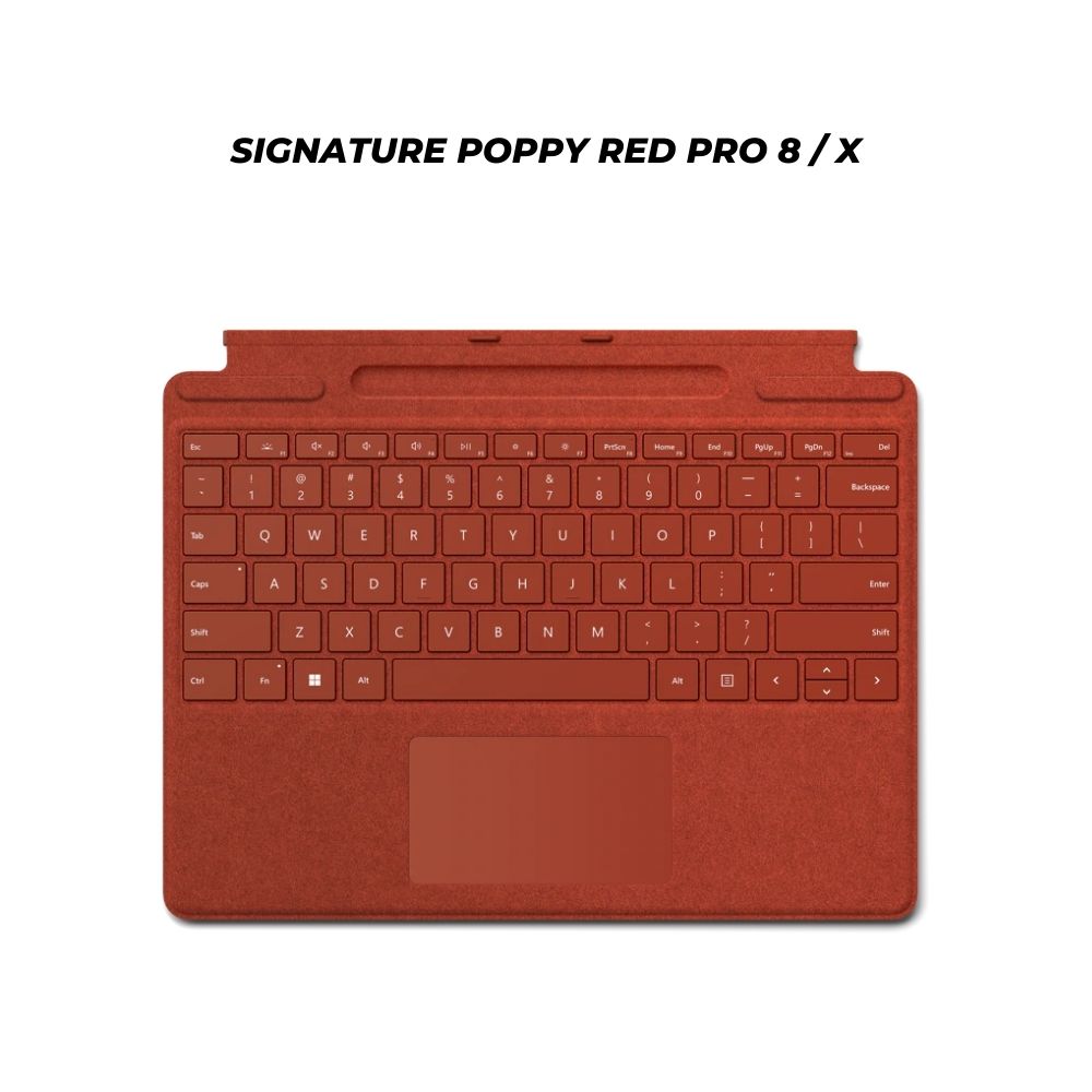 [Pre-Order] Microsoft Surface Pro 8 / X Type Cover Signature Keyboard with Slim Pen 2 Black ( Black / Poppy Red / Ice Blue / Platinum ) (ETA:15-Feb-2022)