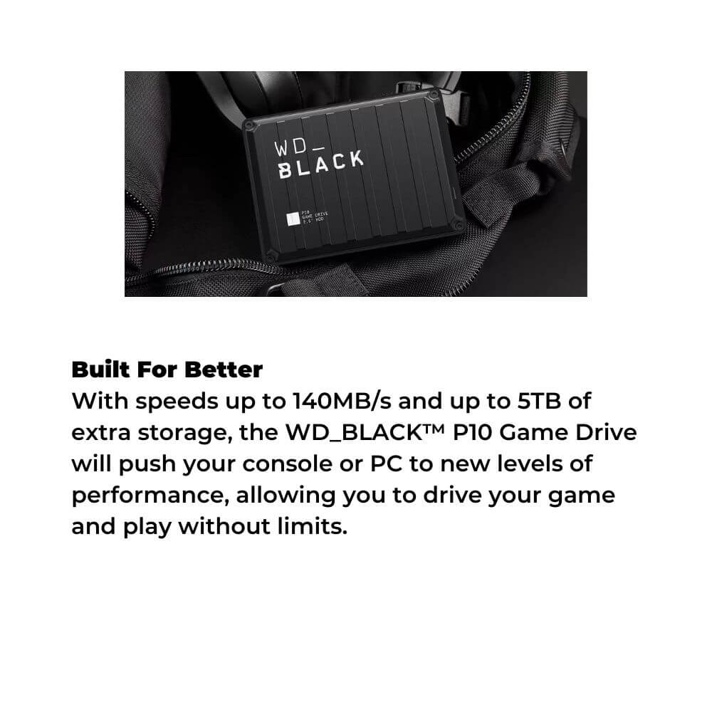 WD Black P10 Game Drive External Hard Drive
