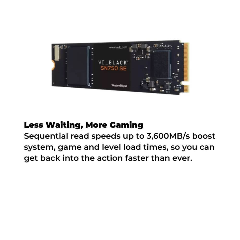 WD Black SN750 SE M.2 2280 PCIe NVMe SSD