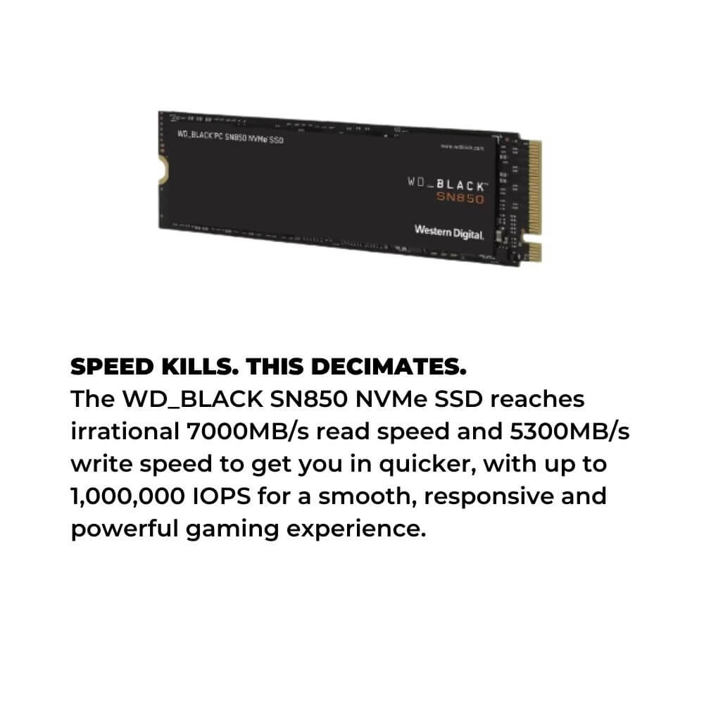 WD Black SN850 M.2 2280 PCIe NVMe Gen4 SSD