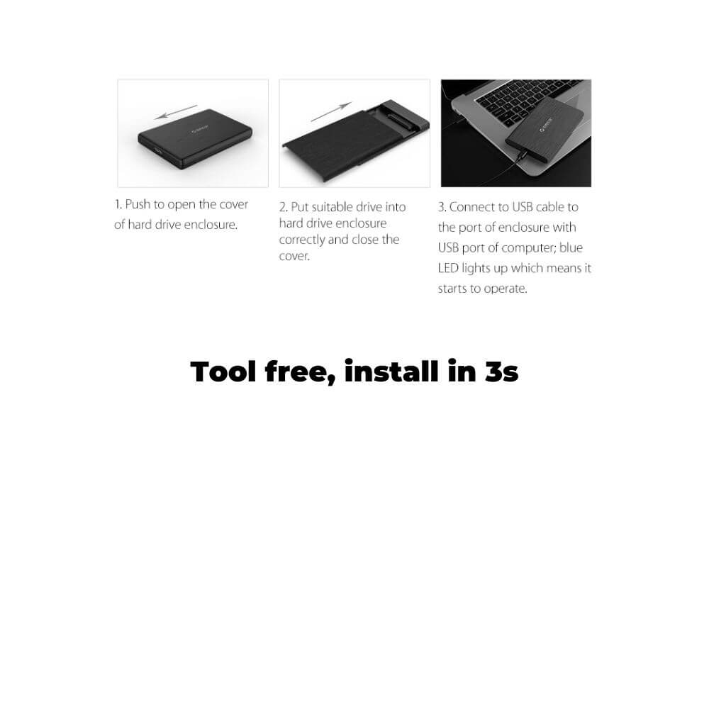 Orico 2189U3 2.5" SATA USB 3.0 Hard Drive Enclosure