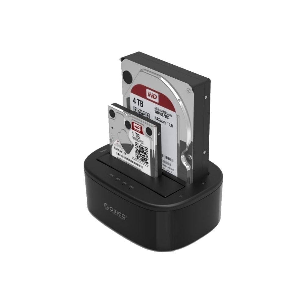 Orico 6228US3-C 2-Bay SATA USB3.0 Hard Disk HDD Docking Station | Support 2.5"/3.5" | One Touch Duplicator | Clone Function