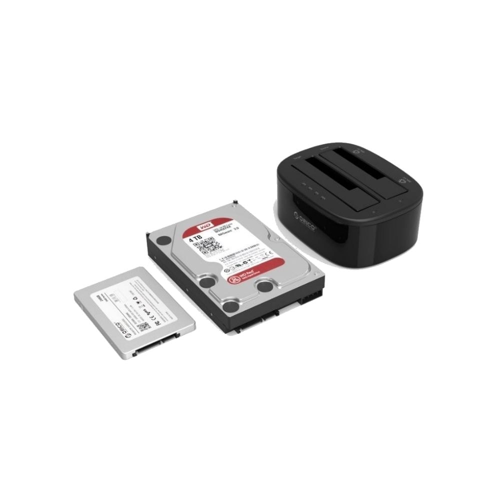Orico 6228US3-C 2-Bay SATA USB3.0 Hard Disk HDD Docking Station | Support 2.5"/3.5" | One Touch Duplicator | Clone Function