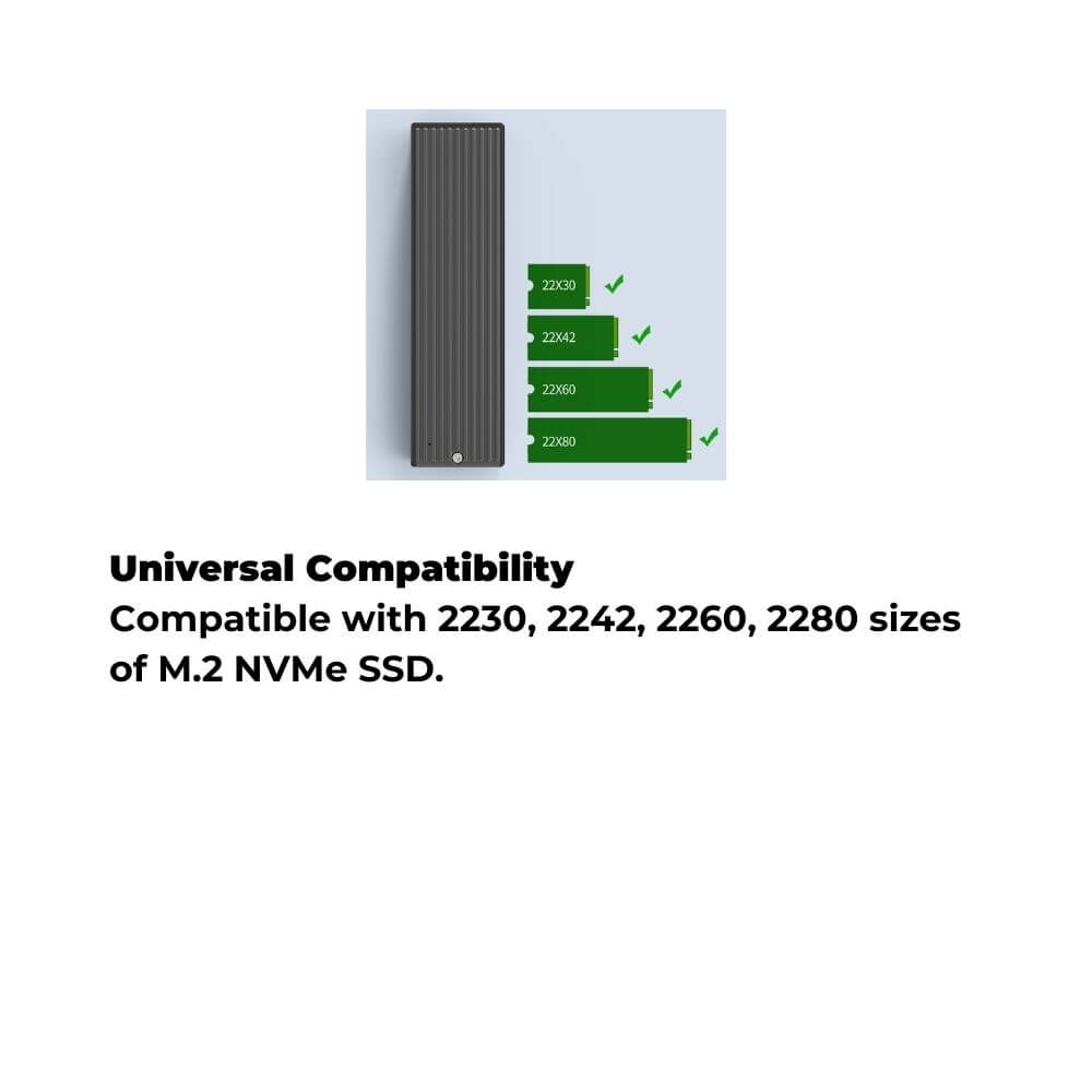Orico M2PV-C3 M.2 NVMe USB 3.1 Type-C SSD Enclosure