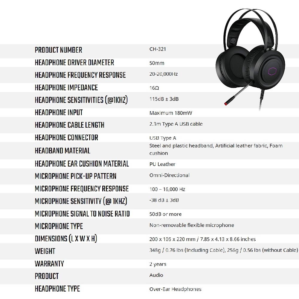 Cooler Master CH321 Wired Gaming Headset