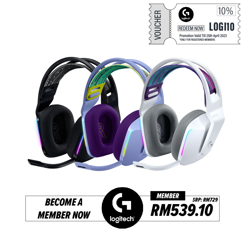 Logitech G733 LightSpeed Wireless RGB Gaming Headset