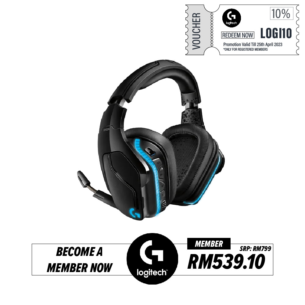 Logitech G933S Wireless 7.1 Surround Lightsync Gaming Headset - Black