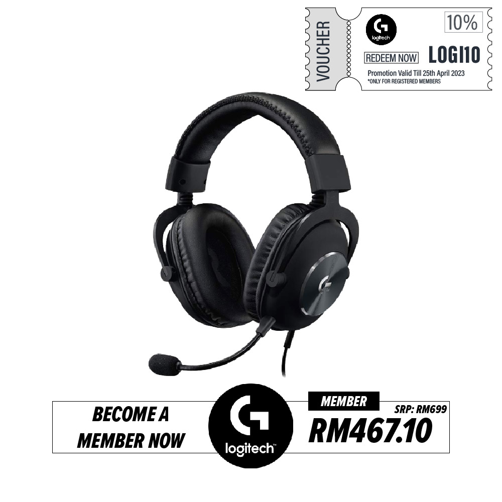 (FREE GIFT) Logitech G PRO X Gaming Headset - BLACK