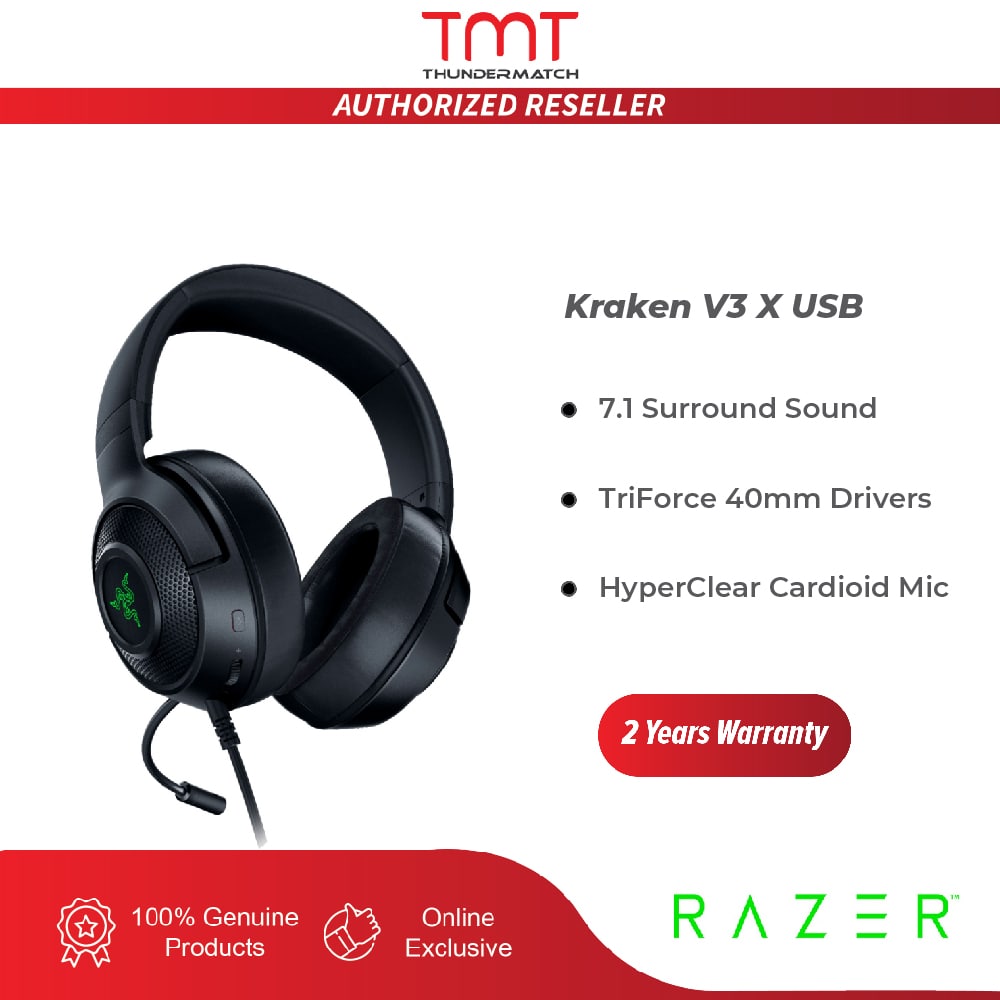 Razer Kraken V3 X Wired USB Gaming Headset