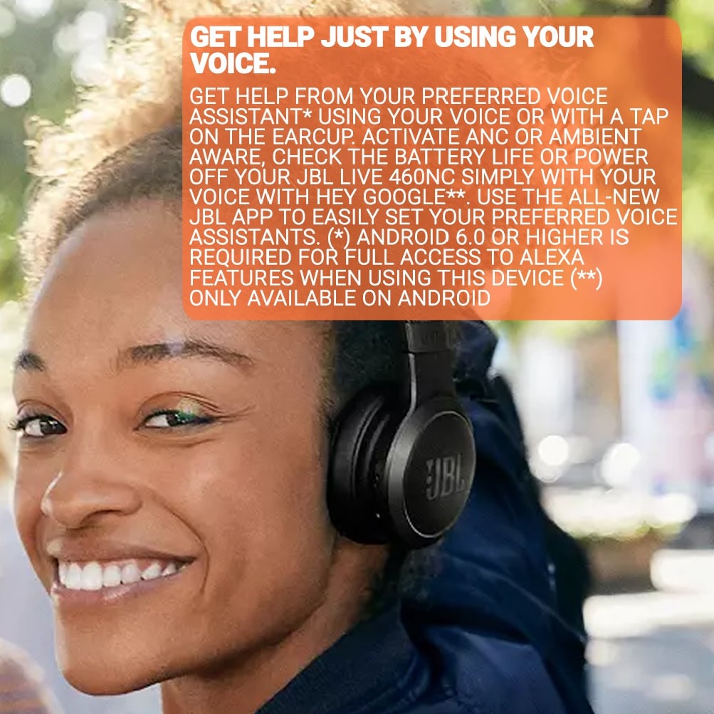 JBL Live 460NC Wireless On-Ear Headphones