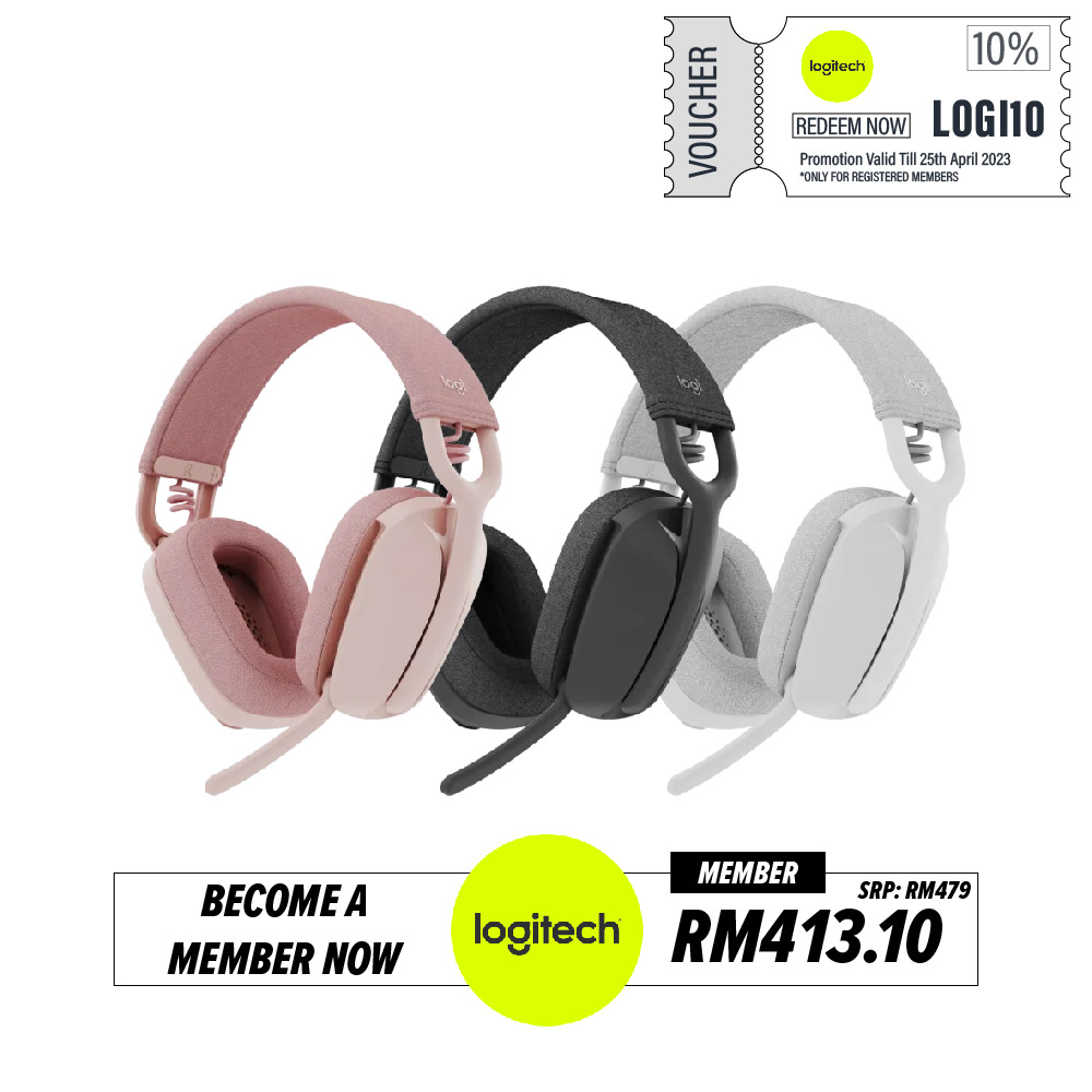 Logitech Zone Vibe 100 Wireless Headphones