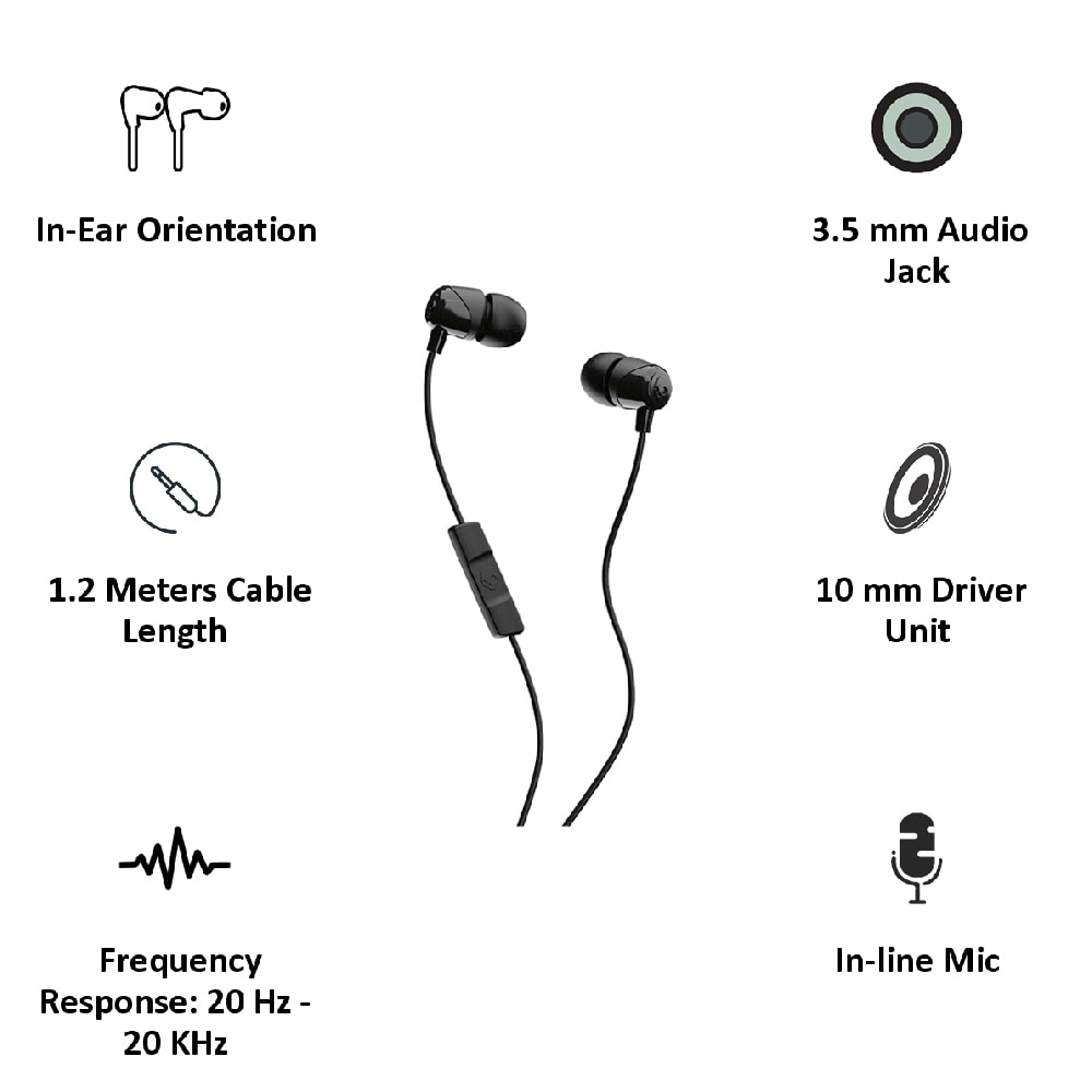 SkullCandy Jib Wired In-Ear With Mic