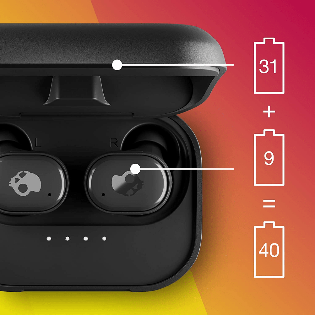 Skullcandy Grind True Wireless Earbuds | Newest Smart Feature Technology Skull-iQ | Water Resistant