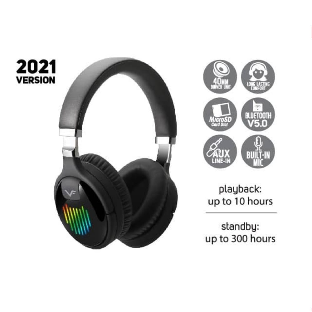 Vinnfier Elite 6 RGB High Performance Bluetooth Gaming Headphone with Micro SD Card Slot Aux Line