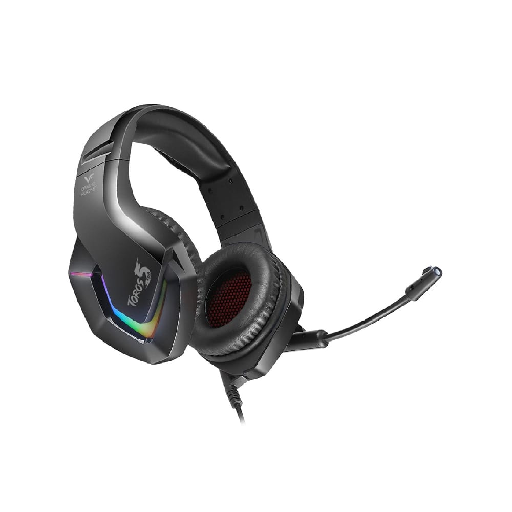 Vinnfier Toros 5 Pro Gaming Headset | Extra Bass | RGB LED Light | Stereo Sound With Mic For Smartphones Tablets and Com