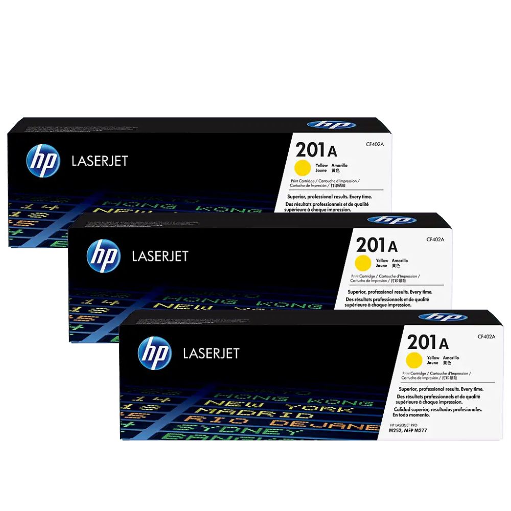 HP 201A CF401A Cyan / CF402A Yellow / CF403A Magenta Original LaserJet Toner Cartridge