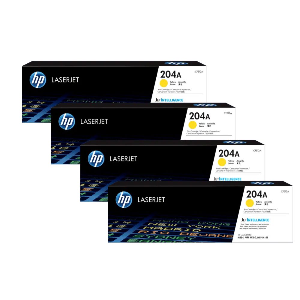 HP 204A - CF510A Black / CF511A Cyan / CF512A Yellow / CF513A Magenta LaserJet Toner Cartridge