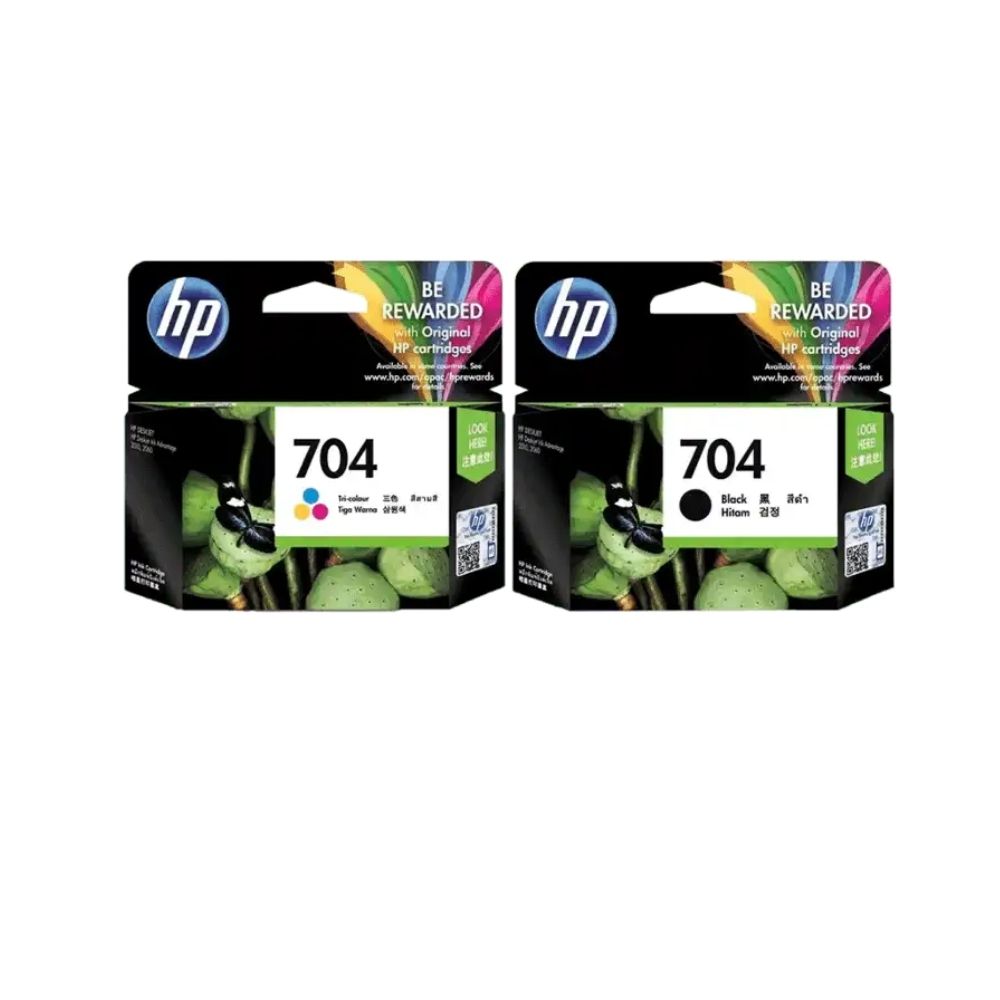 HP 704 Original Ink Advantage Cartridge (Black | Tri-Color)
