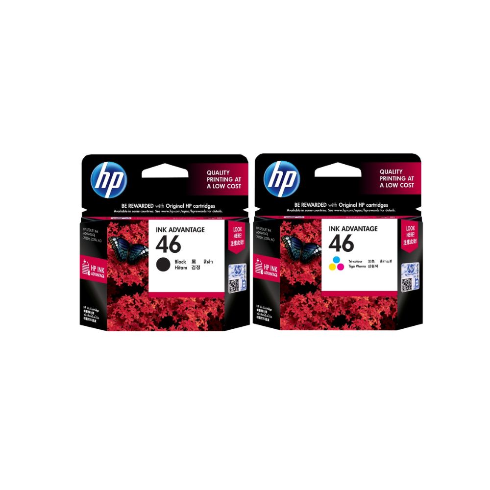 HP 46 Original Ink Advantage Cartridge [ Black | Tri-Color ]