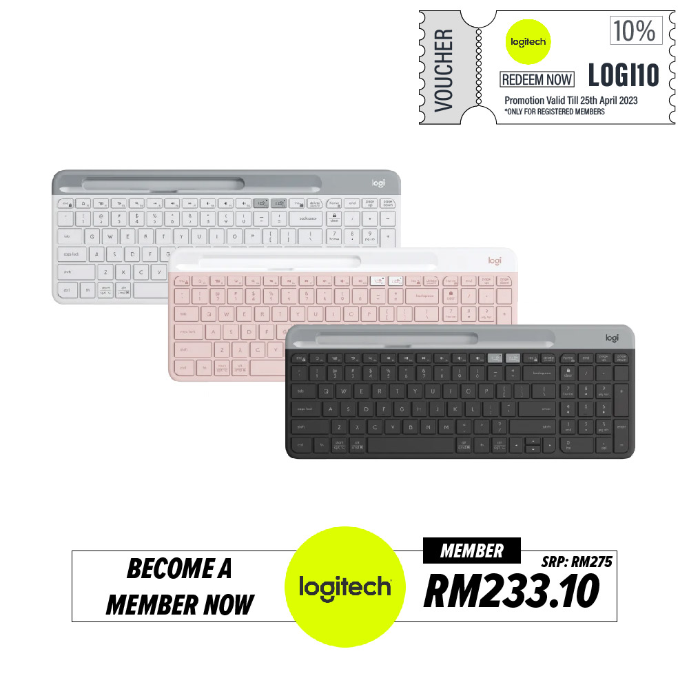 Logitech K580 Slim Multi Device Wireless Keyboard