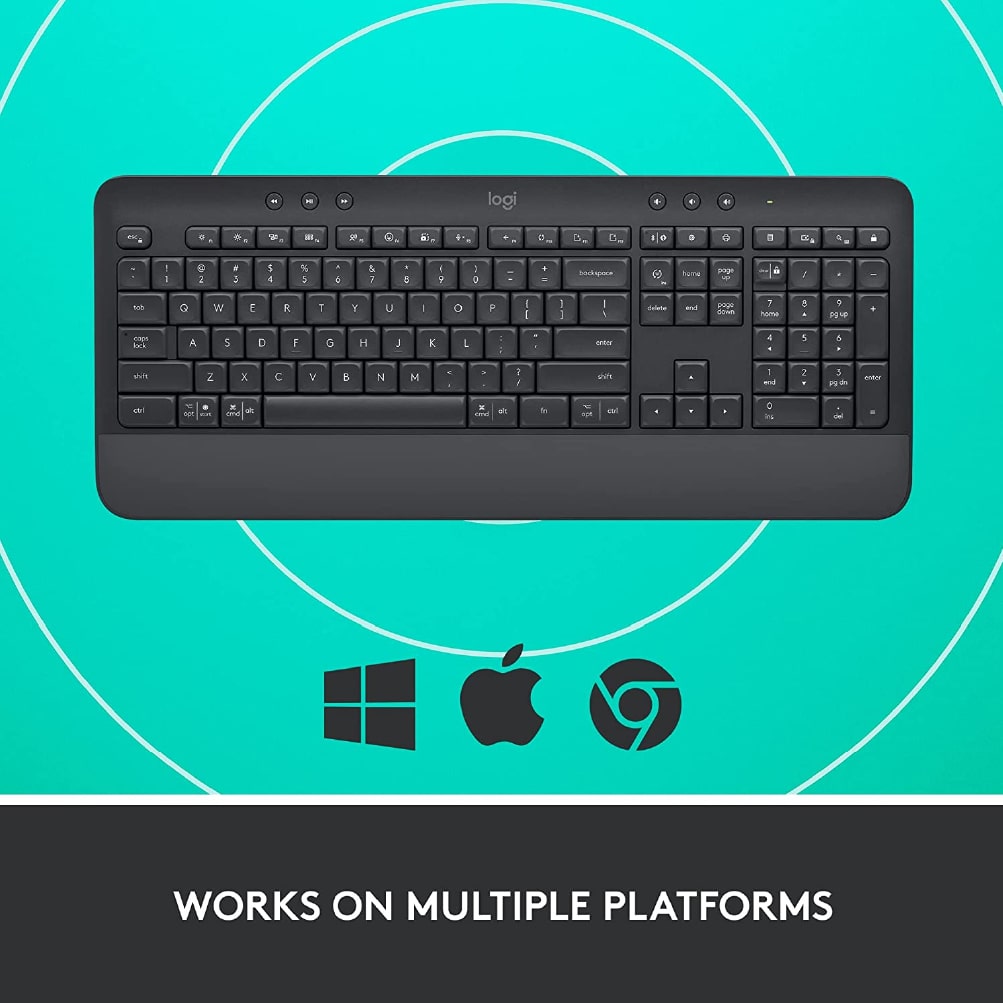 Logitech Signature K650 Comfort Full-Size Wireless Keyboard with Wrist Rest