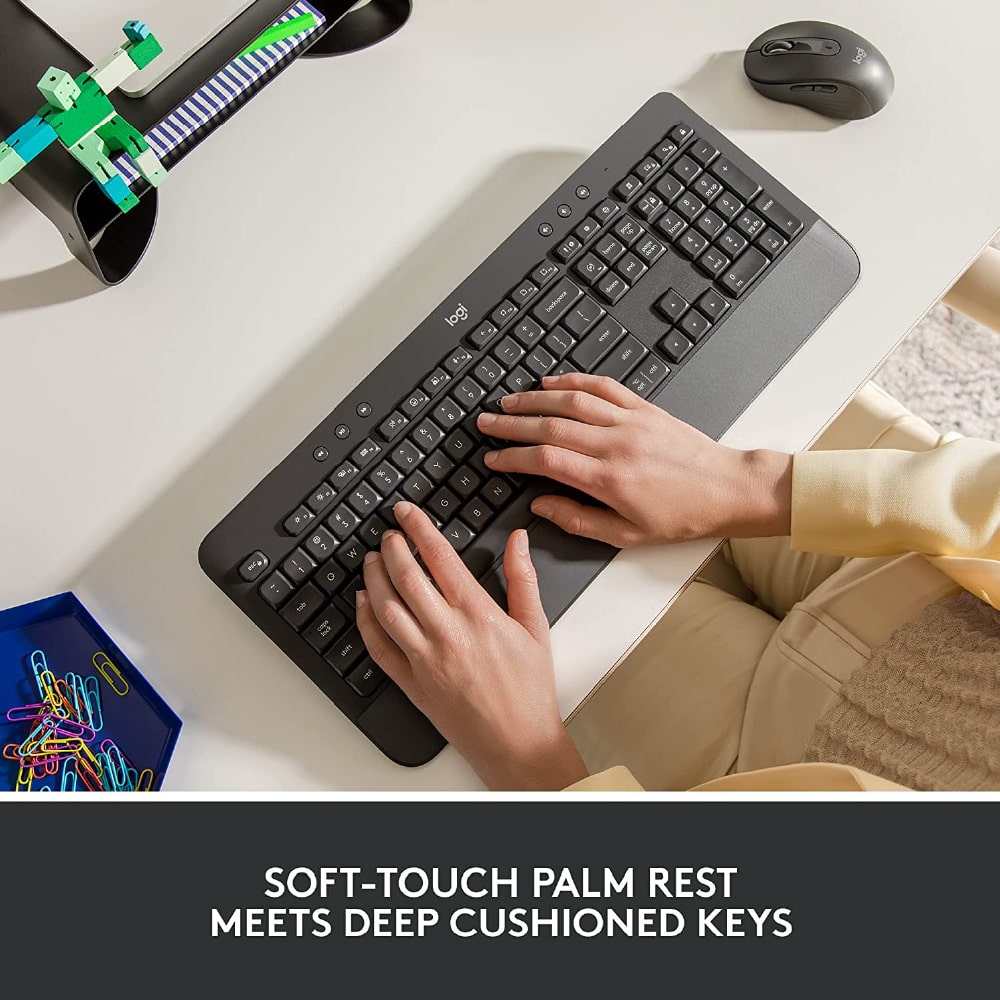 Logitech Signature K650 Comfort Full-Size Wireless Keyboard with Wrist Rest