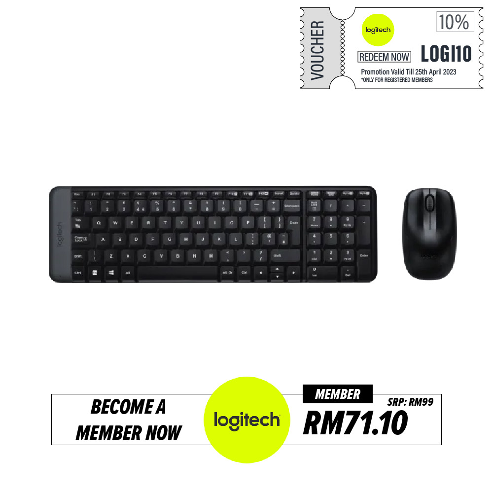 Logitech MK220 Wireless Keyboard & Mouse Combo