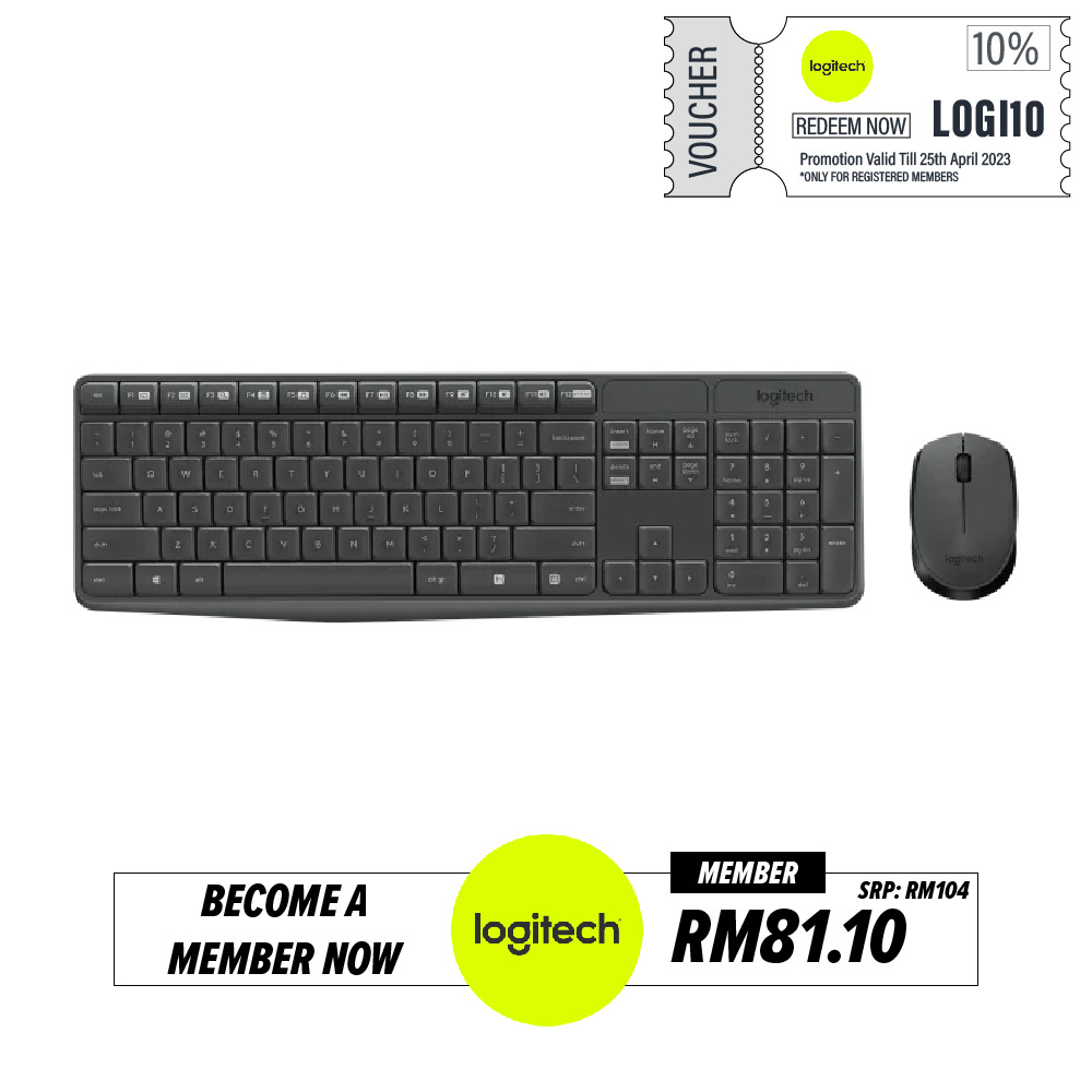 Logitech MK235 Wireless Keyboard & Mouse Combo