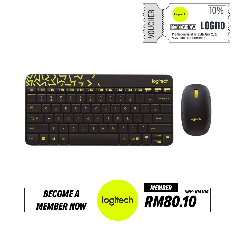 Logitech MK240 Nano Minimalist Wireless Keyboard & Mouse Combo
