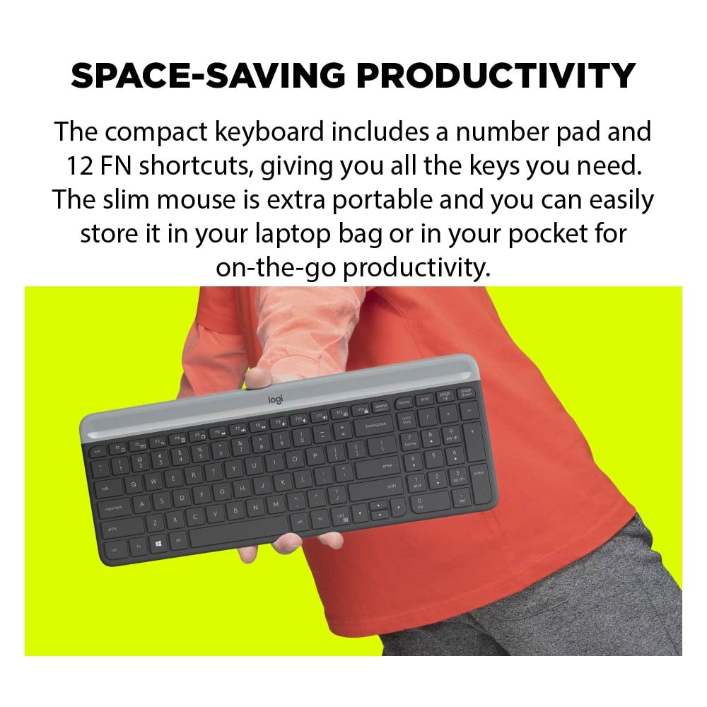 Logitech MK470 Slim Silent Wireless Keyboard & Mouse Combo